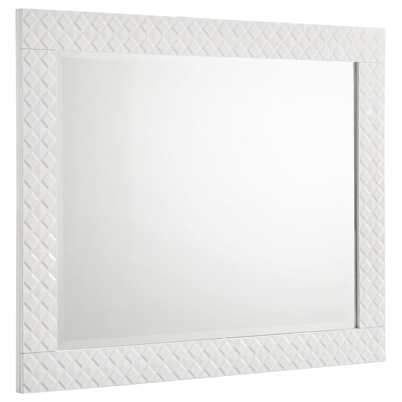 Juego de dormitorio Ives blanco de alto brillo