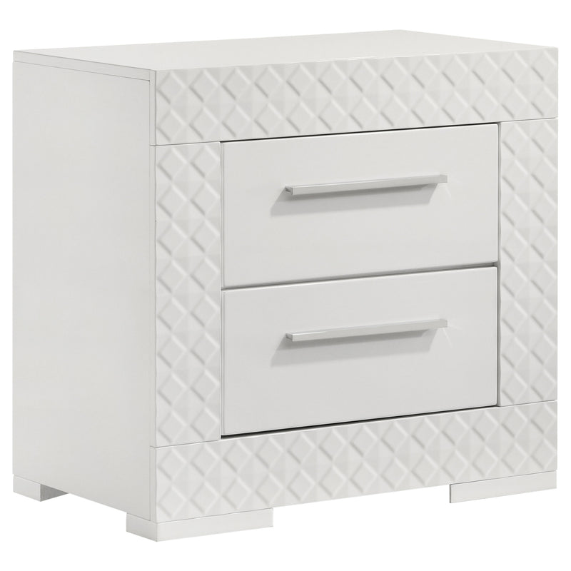 Juego de dormitorio Ives blanco de alto brillo