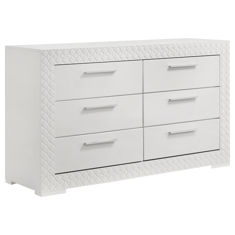 Ives 6-drawer Dresser Cabinet High Gloss
