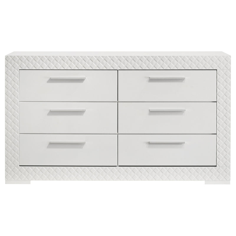 Ives 6-drawer Dresser Cabinet High Gloss
