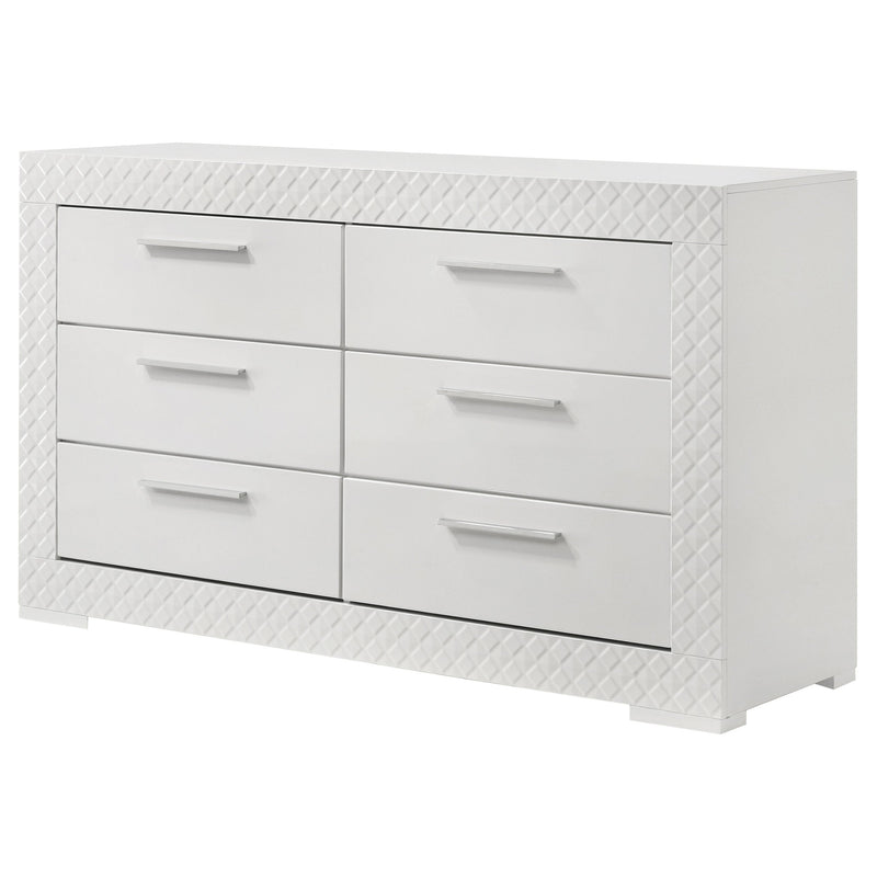 Ives 6-drawer Dresser Cabinet High Gloss