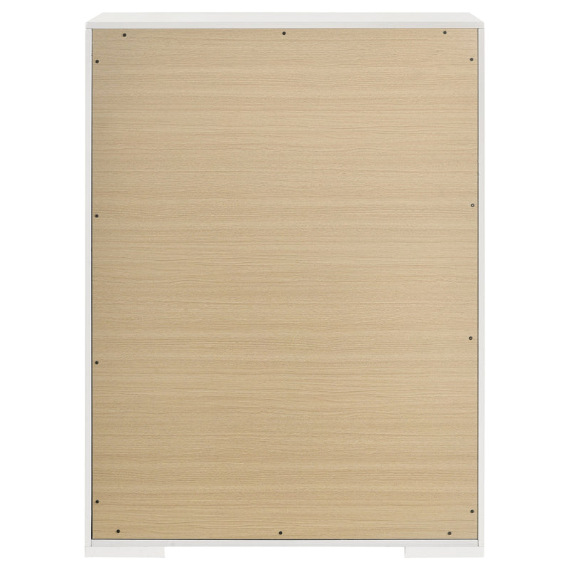Cómoda de 5 cajones Ives de alto brillo para dormitorio