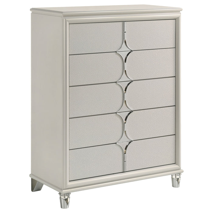 Olivia   Bedroom Set Pearl White