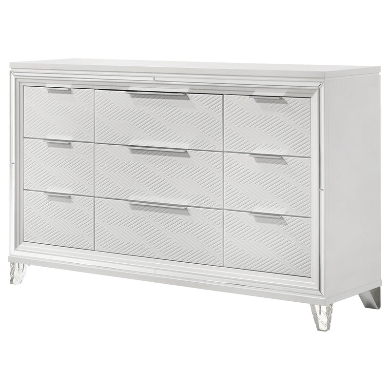 Marmore Cómoda de 9 Cajones Blanca