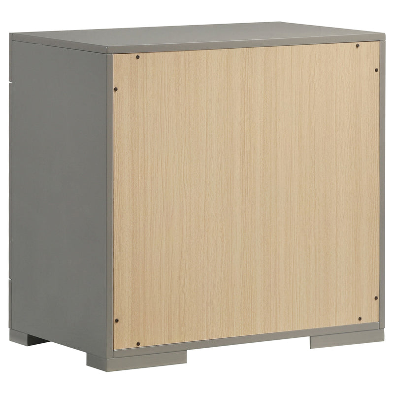 Ives 2-drawer Nightstand Bedside Table High Gloss