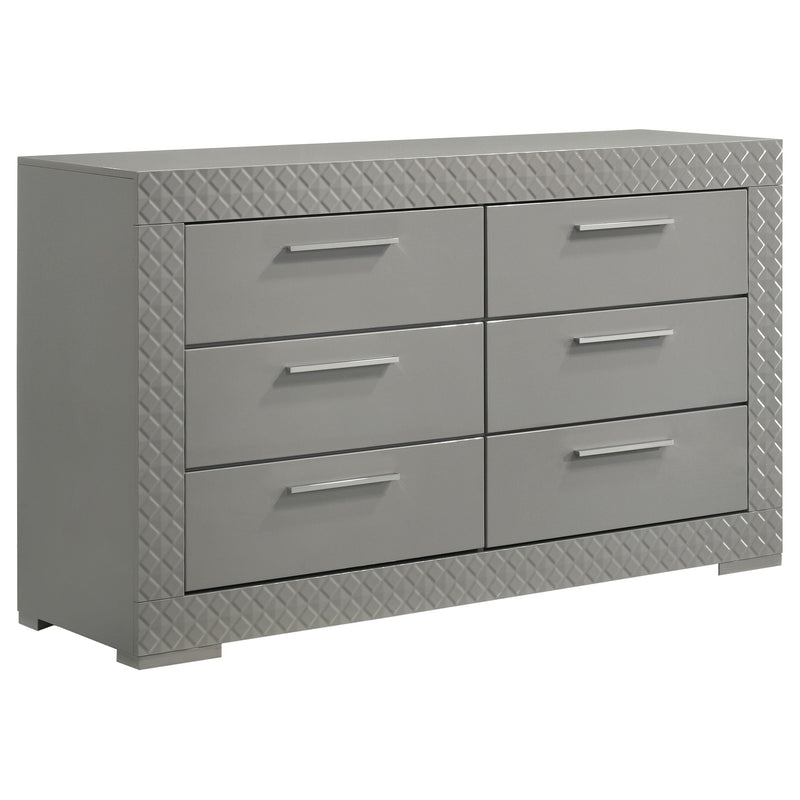 Ives 6-drawer Dresser Cabinet High Gloss