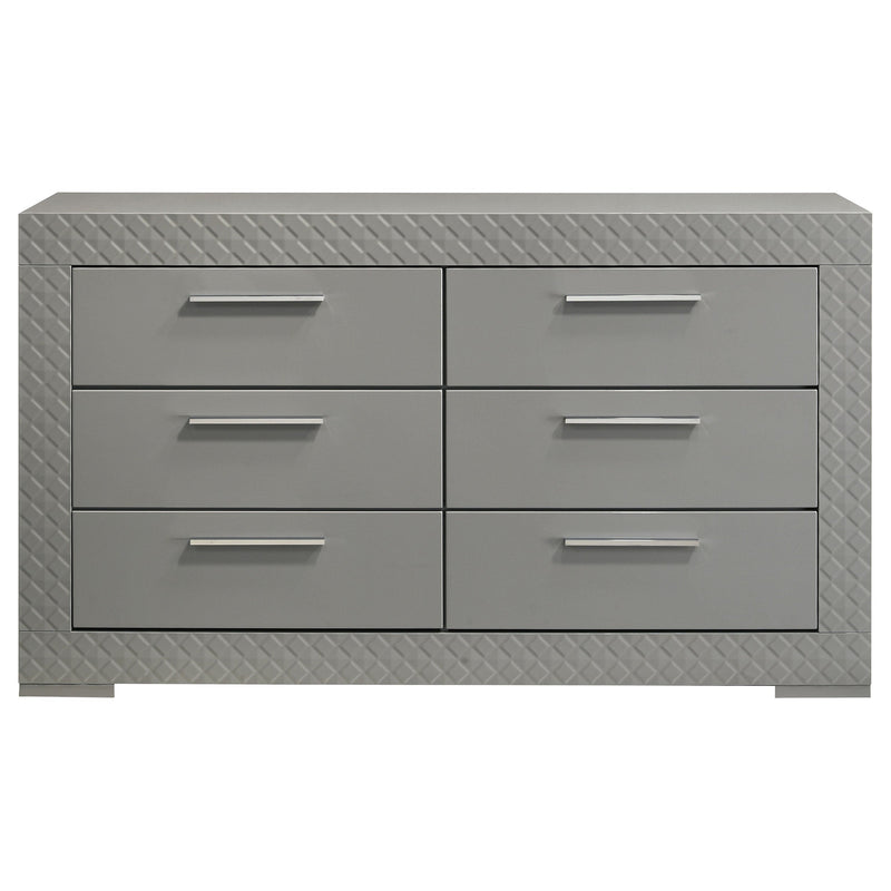 Ives 6-drawer Dresser Cabinet High Gloss