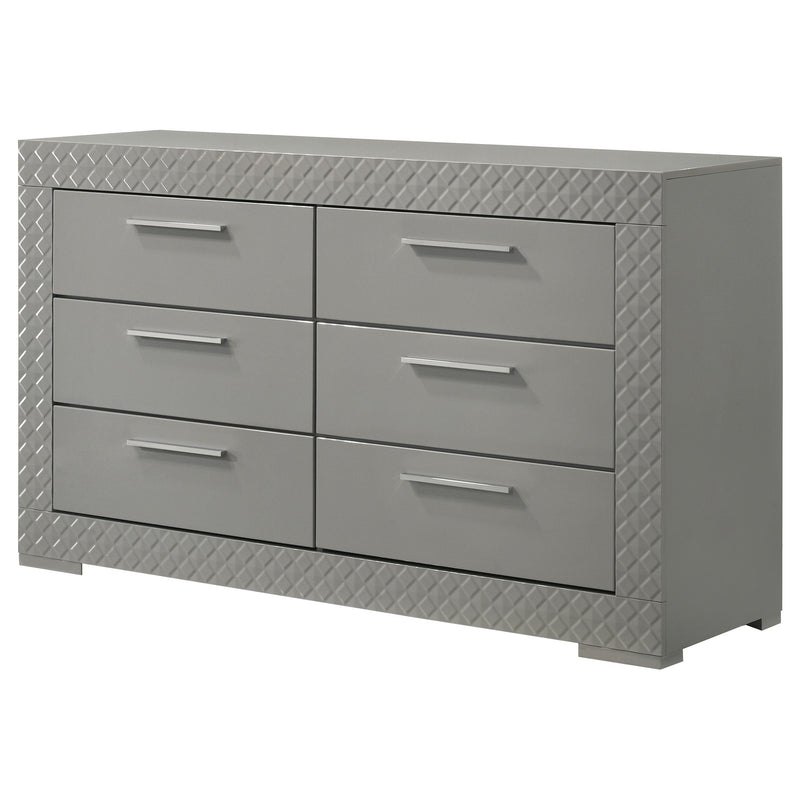 Ives 6-drawer Dresser Cabinet High Gloss