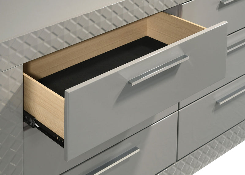 Ives 6-drawer Dresser Cabinet High Gloss