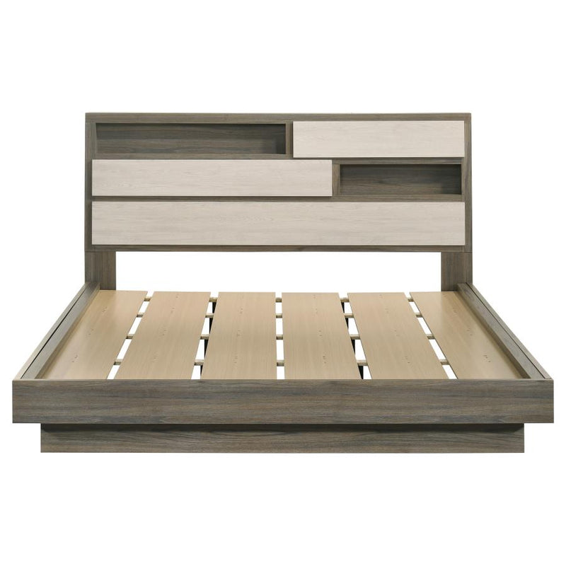 Fenwick Bed Bookcase Headboard Grey Oak