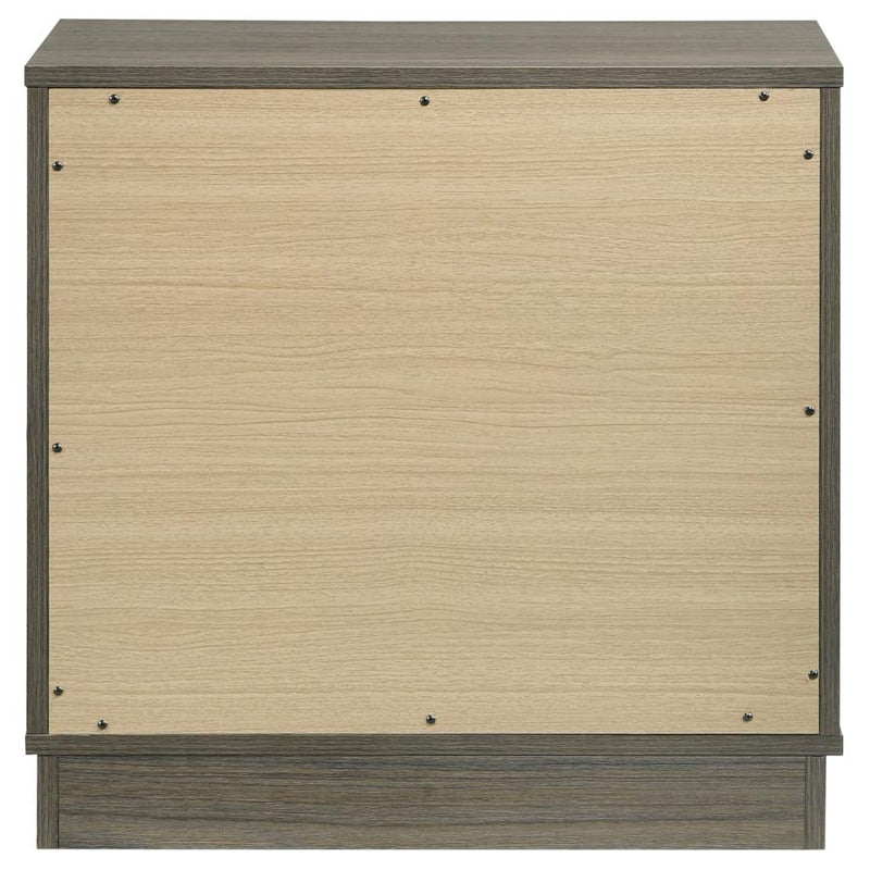 Fenwick 2-drawer Nightstand Bedside Table Grey Oak