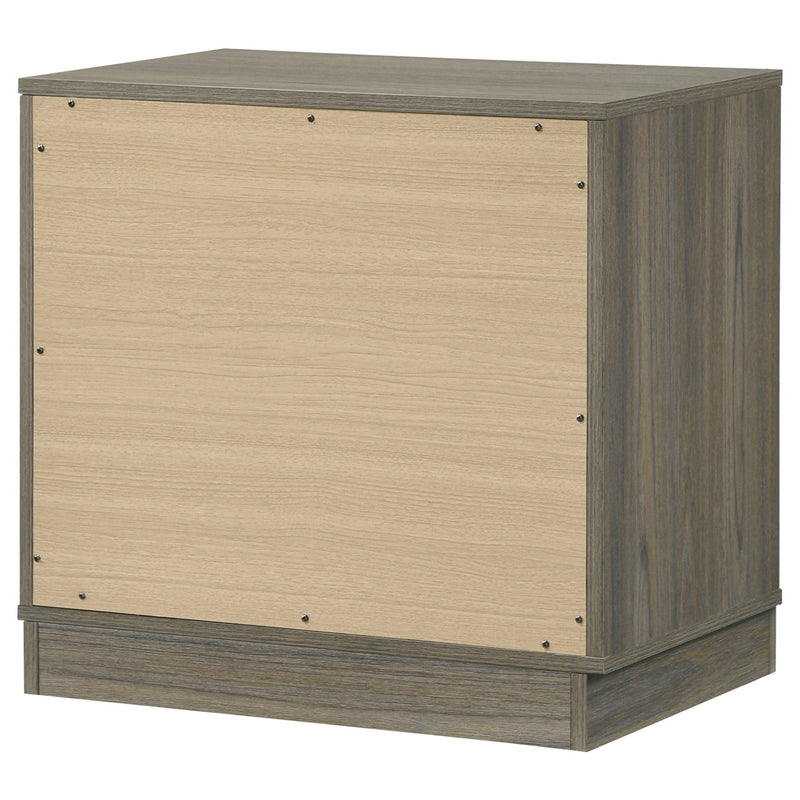 Fenwick 2-drawer Nightstand Bedside Table Grey Oak