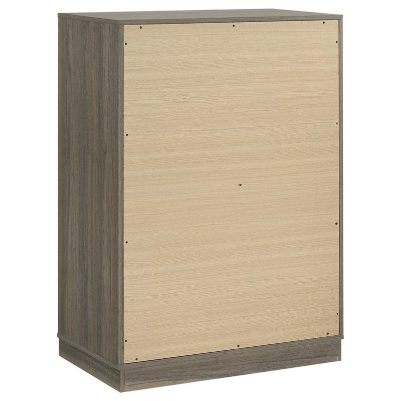 Cómoda Fenwick de 4 cajones Roble Gris