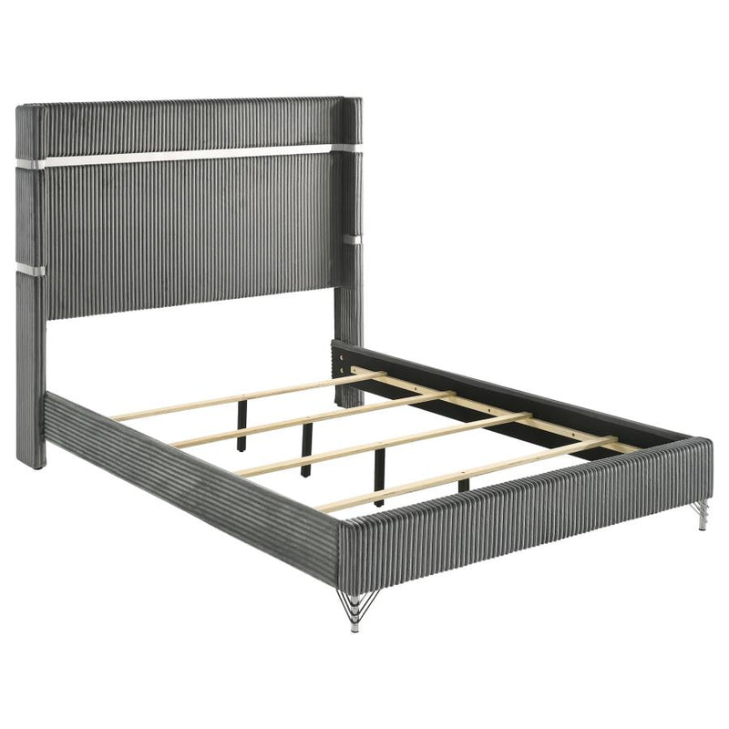 Lucia 61-inch Upholstered Wingback Bed