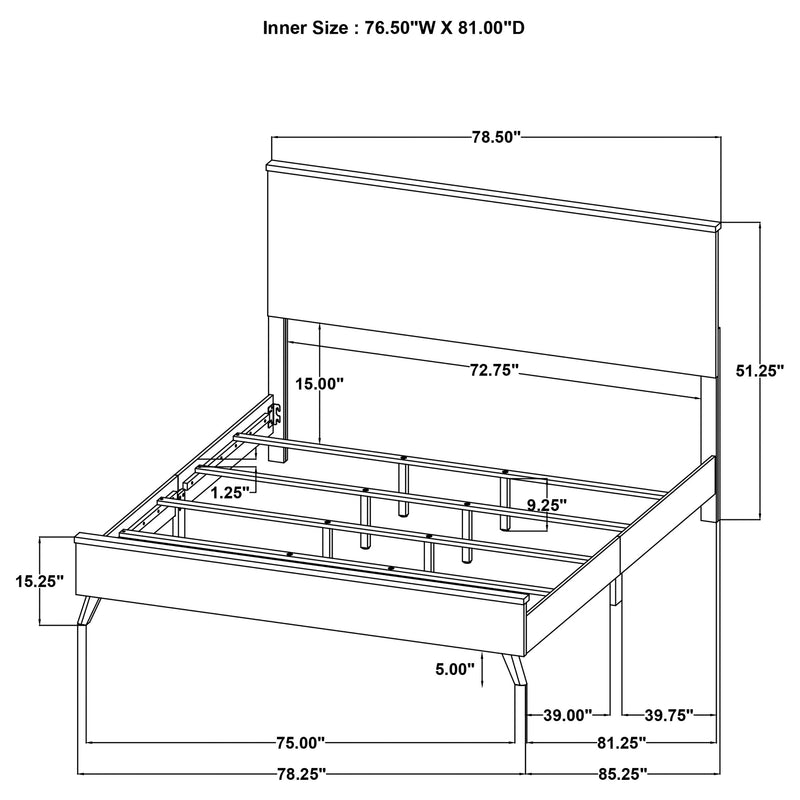 Kaywood 52-inch Panel Bed Natural Pine