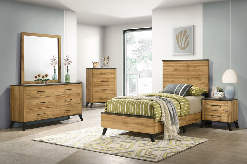 Kaywood 52-inch Panel Bed Natural Pine
