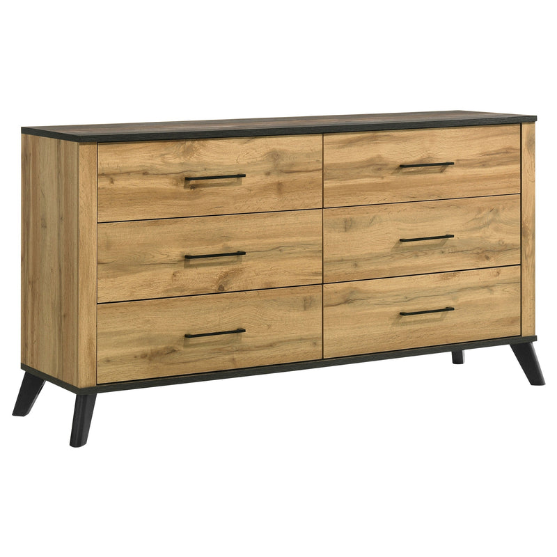 Cajonera Kaywood de 6 cajones de pino natural