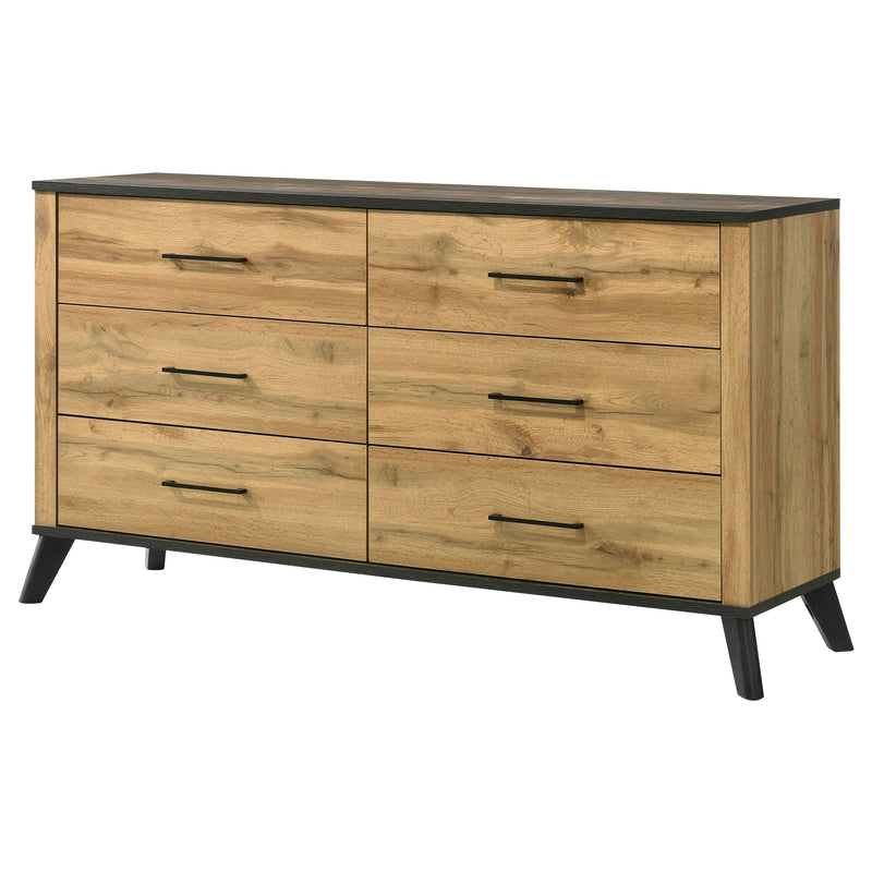 Cajonera Kaywood de 6 cajones de pino natural
