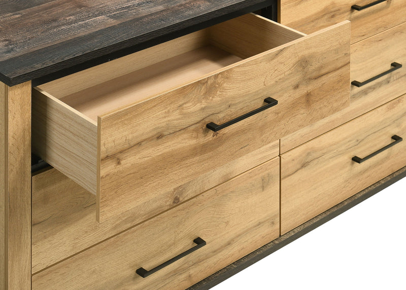 Cajonera Kaywood de 6 cajones de pino natural