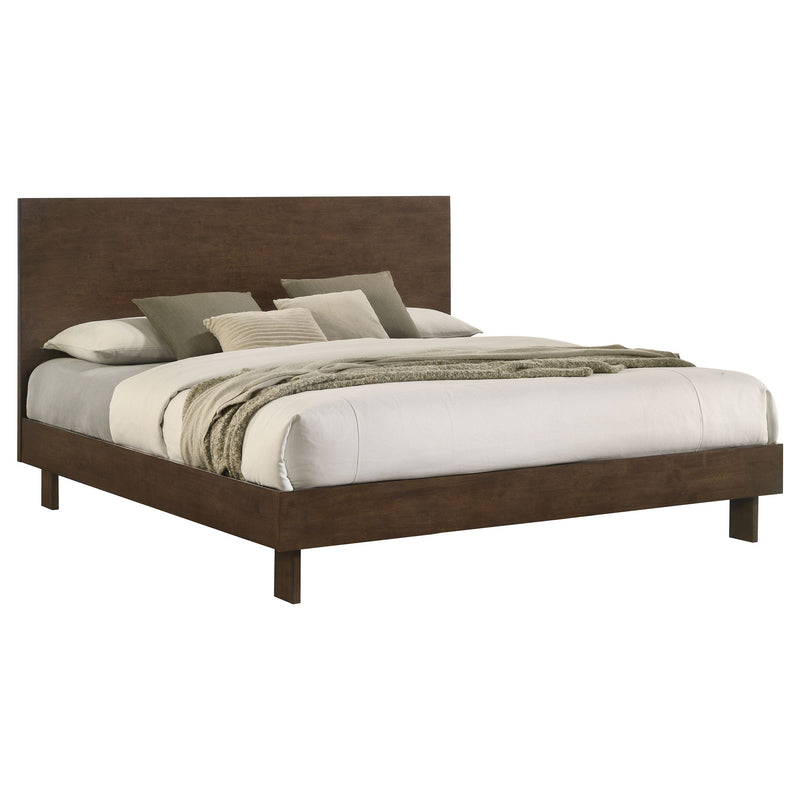 Cama con plataforma y panel Glenwood de 48 pulgadas, color marrón cálido