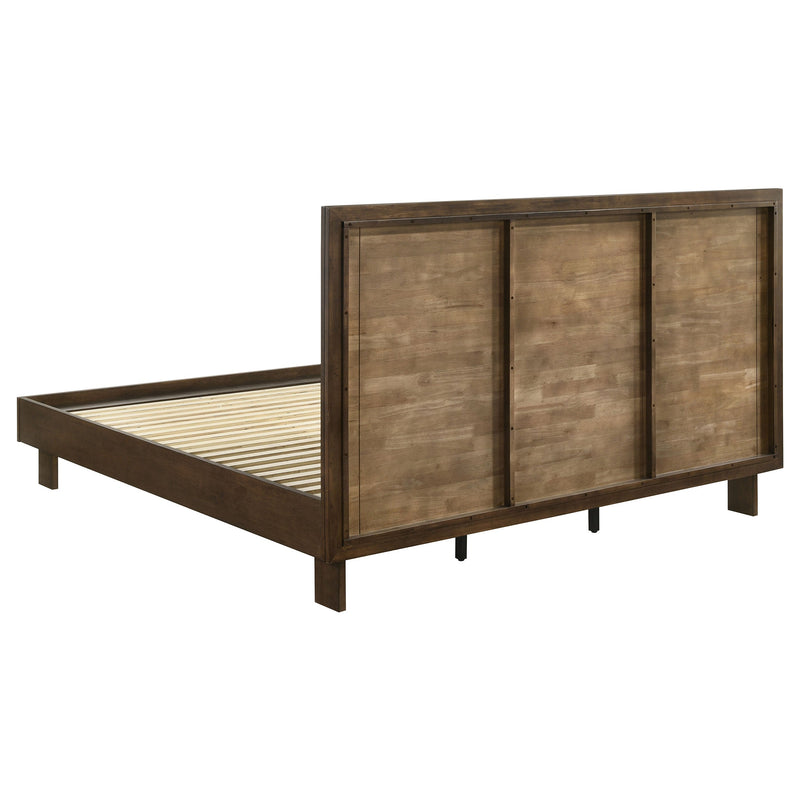 Cama con plataforma y panel Glenwood de 48 pulgadas, color marrón cálido