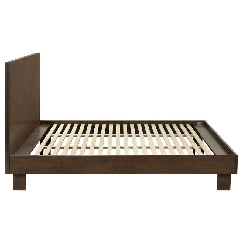 Cama con plataforma y panel Glenwood de 48 pulgadas, color marrón cálido