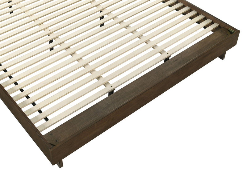 Cama con plataforma y panel Glenwood de 48 pulgadas, color marrón cálido