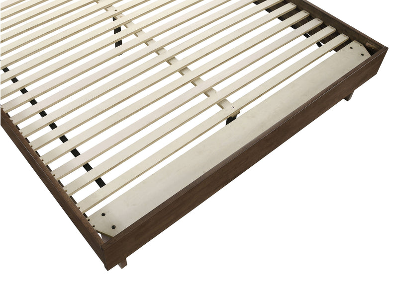 Cama con plataforma y panel Glenwood de 48 pulgadas, color marrón cálido