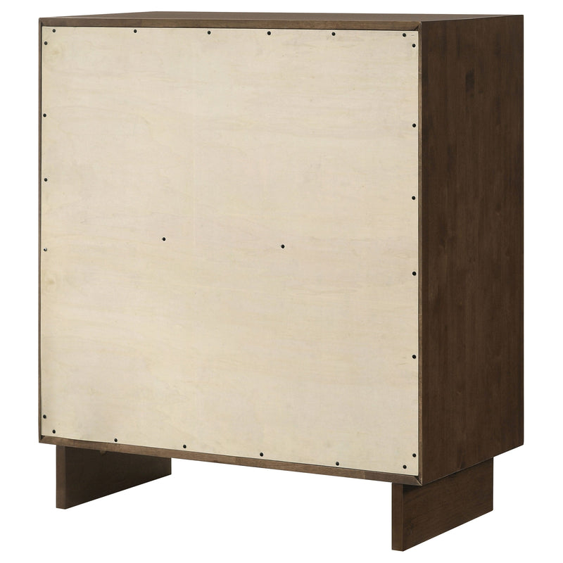 Cómoda de 4 cajones Glenwood Marrón Cálido