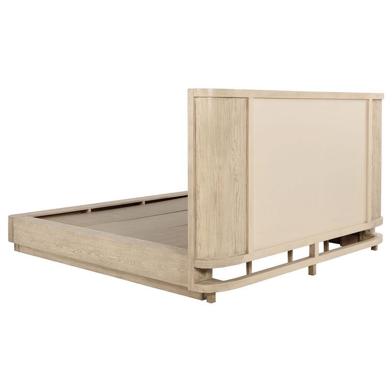 Kailani Cama con alas de 52 pulgadas, roble beige
