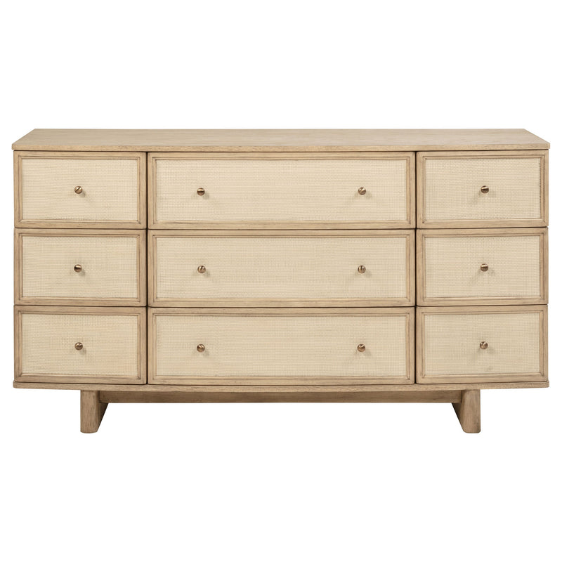 Kailani 9-drawer Dresser Cabinet Beige Oak