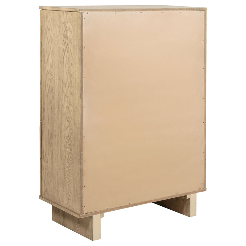 Cajonera de dormitorio Kailani de 5 cajones roble beige