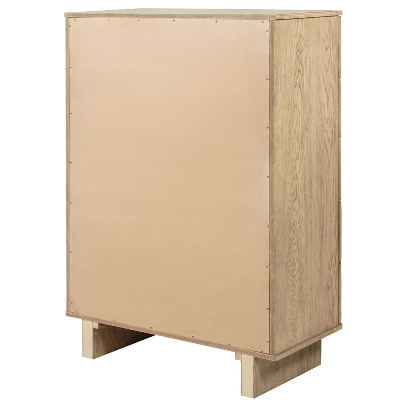 Cajonera de dormitorio Kailani de 5 cajones roble beige