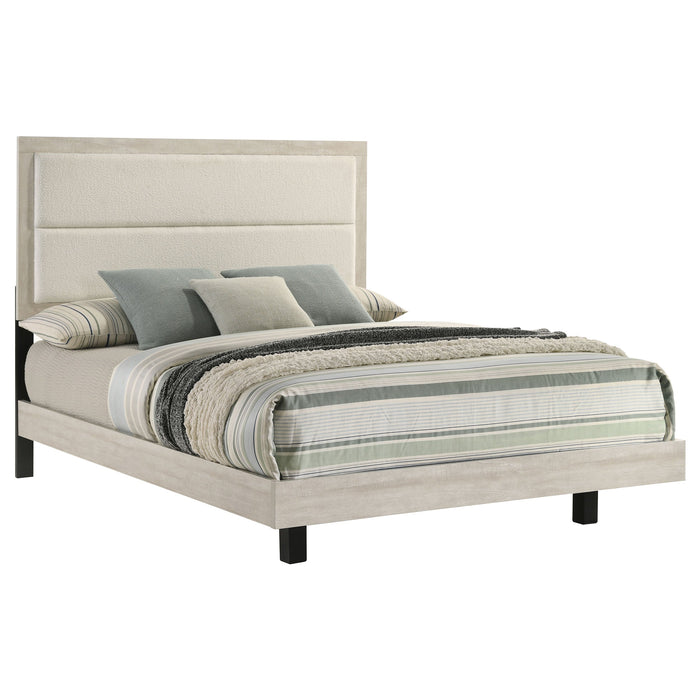 Trenton 54-inch Wood  Panel Bed Rustic Cream