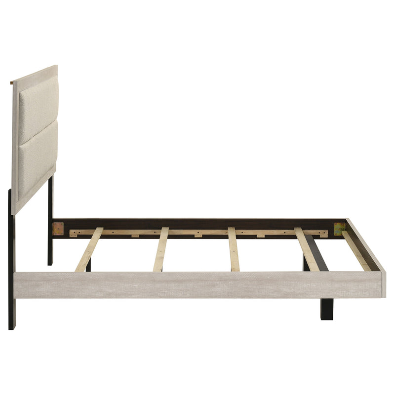 Cama Trenton de paneles de madera de 54 pulgadas, crema rústica