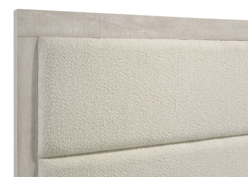Cama Trenton de paneles de madera de 54 pulgadas, crema rústica