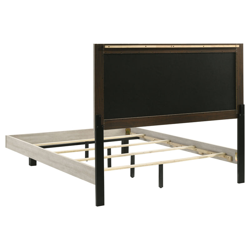 Cama Trenton de paneles de madera de 54 pulgadas, crema rústica