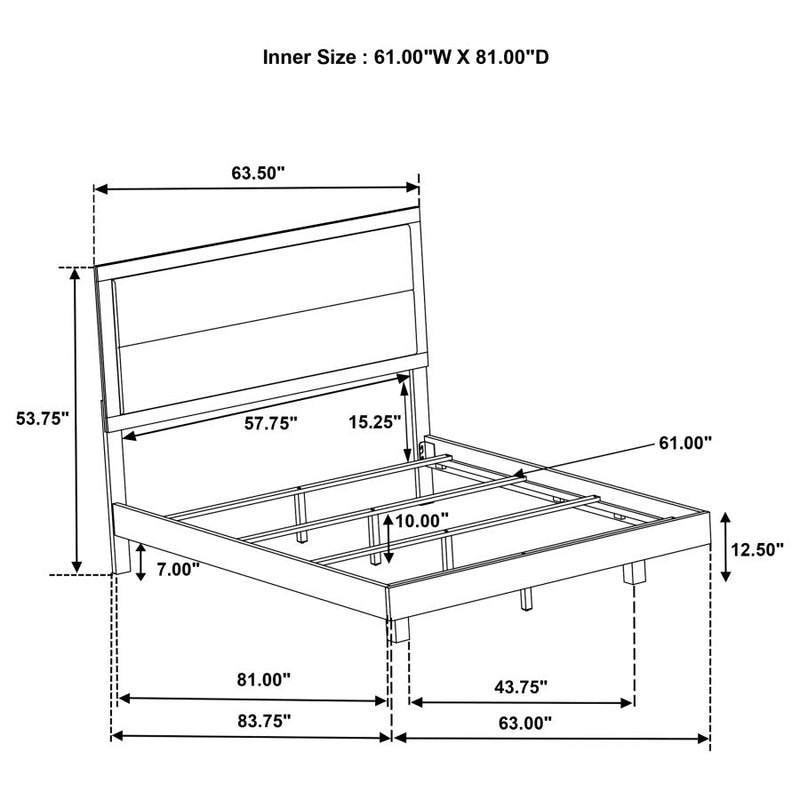 Trenton 54-inch Wood Panel Bed