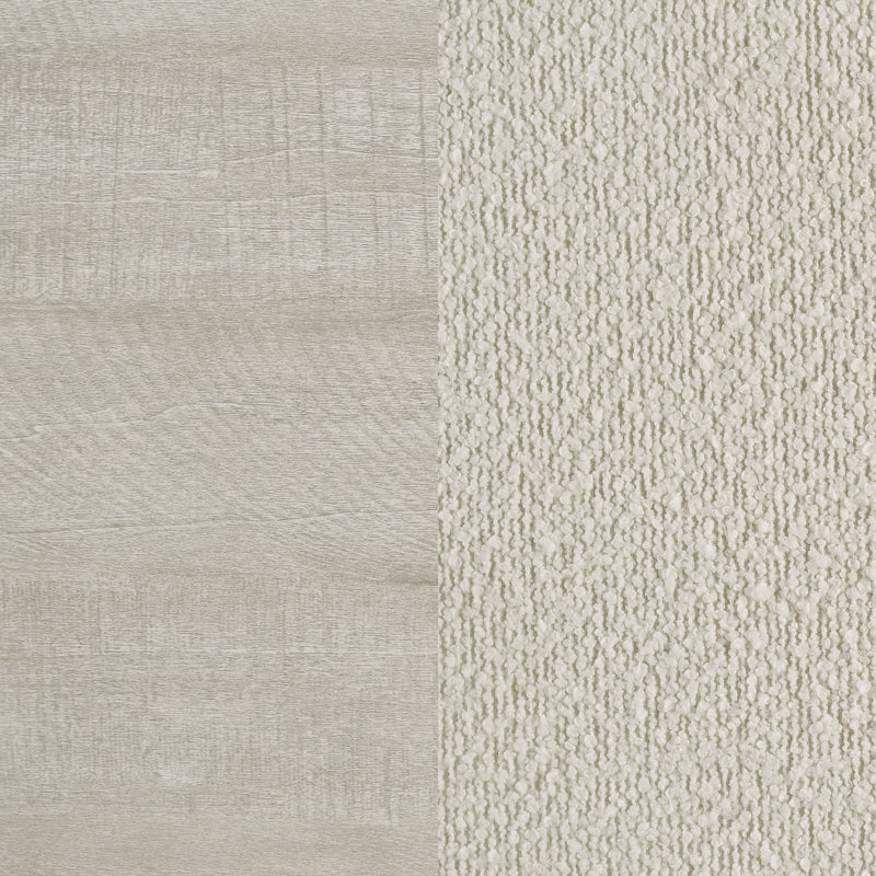 Cama Trenton de paneles de madera de 54 pulgadas, crema rústica