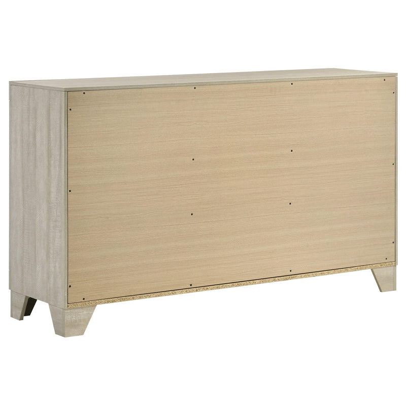 Cómoda de dormitorio de 6 cajones Trenton color crema rústico