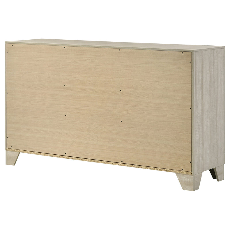 Cómoda de dormitorio de 6 cajones Trenton color crema rústico