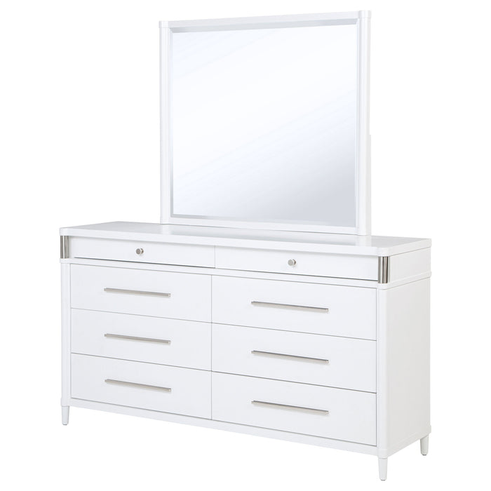 Gracemont 8-drawer Bedroom Dresser with Mirror White