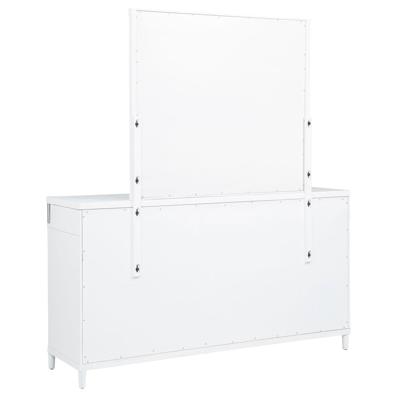 Gracemont 8-drawer Bedroom Dresser with Mirror White