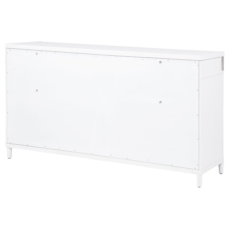 Gracemont Cómoda de dormitorio de 8 cajones blanca