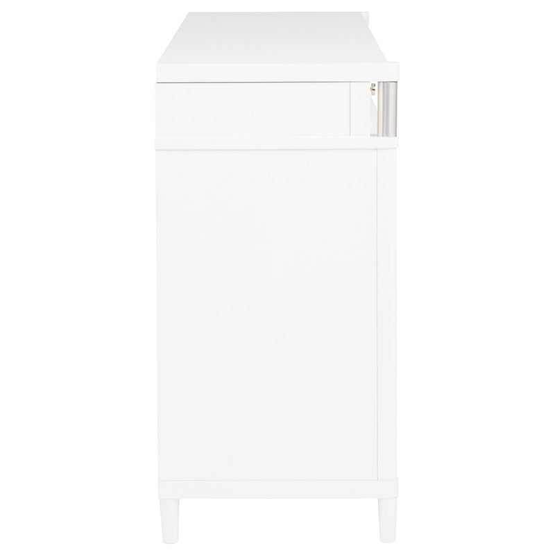 Gracemont Cómoda de dormitorio de 8 cajones blanca