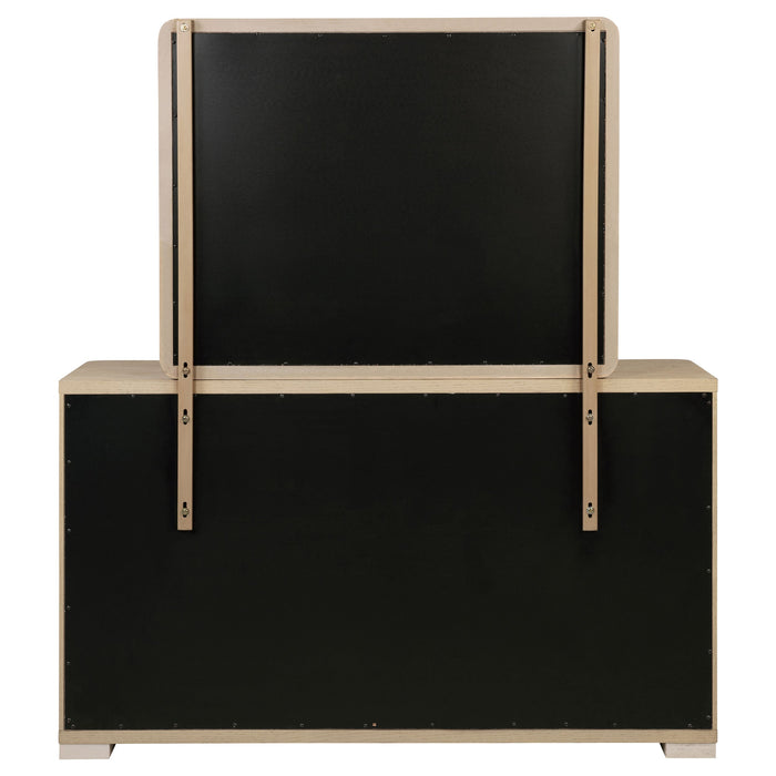 Ladera 6-drawer Bedroom Dresser and Mirror Light Elm