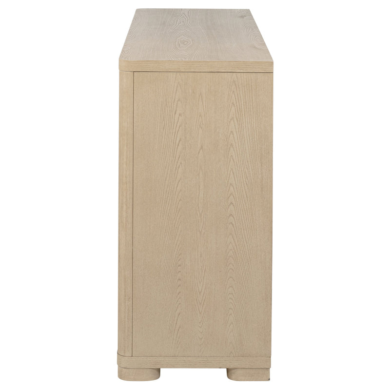 Cómoda de dormitorio de 6 cajones Ladera color olmo claro