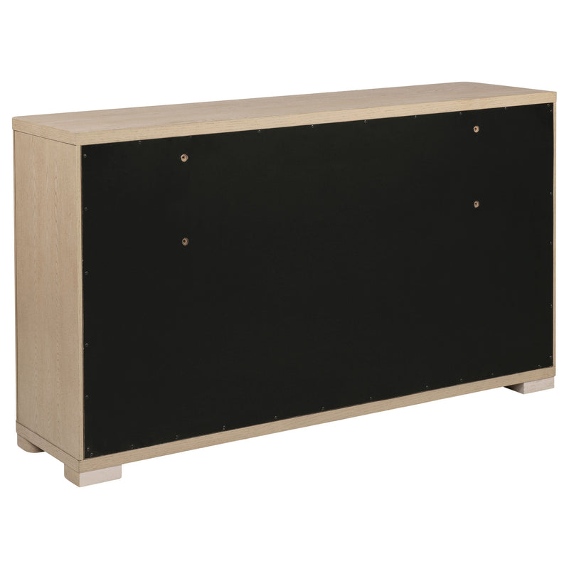 Cómoda de dormitorio de 6 cajones Ladera color olmo claro