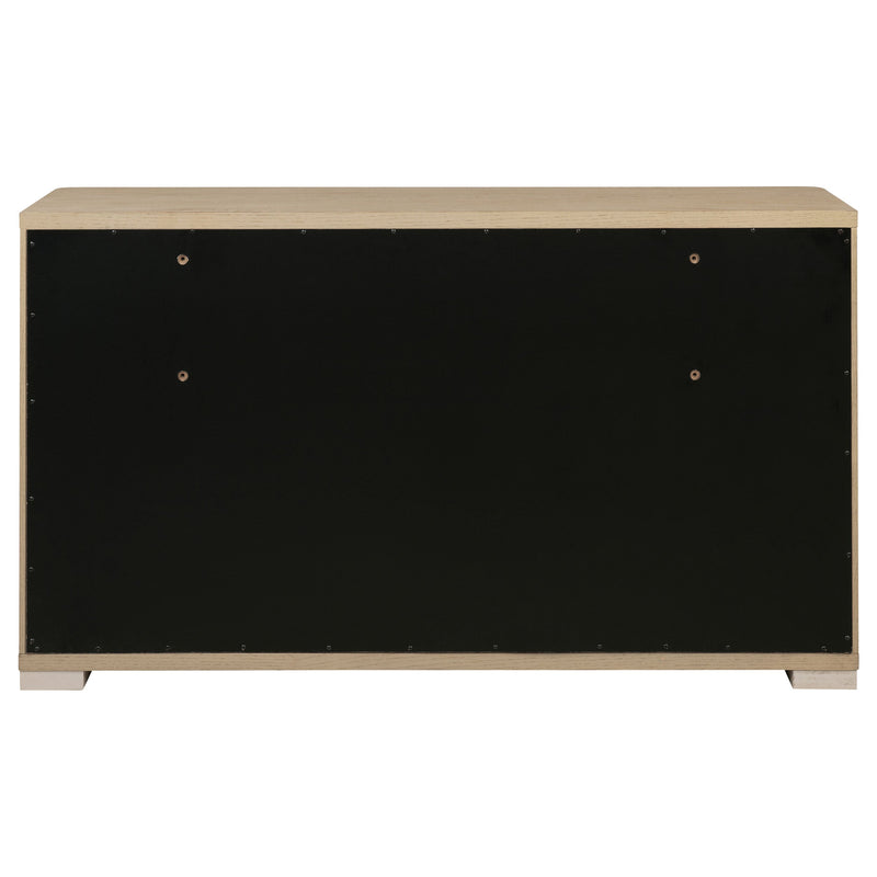 Cómoda de dormitorio de 6 cajones Ladera color olmo claro