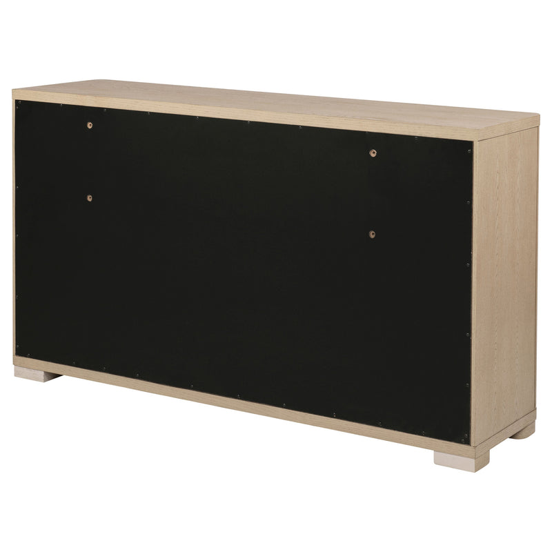 Cómoda de dormitorio de 6 cajones Ladera color olmo claro
